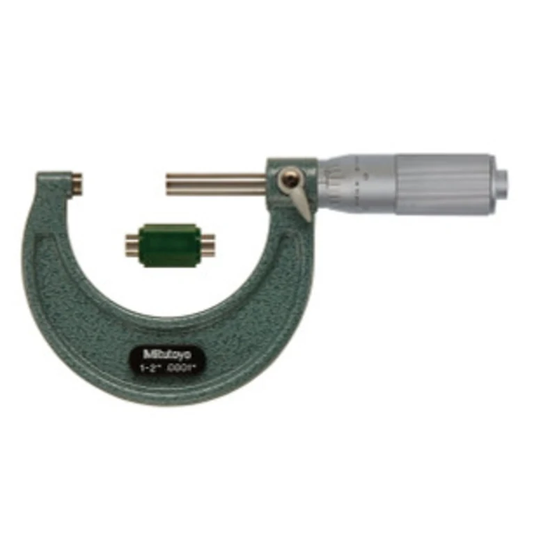 Mitutoyo Outside Micrometer, Manual 1-2 Friction Thimble - 103-136